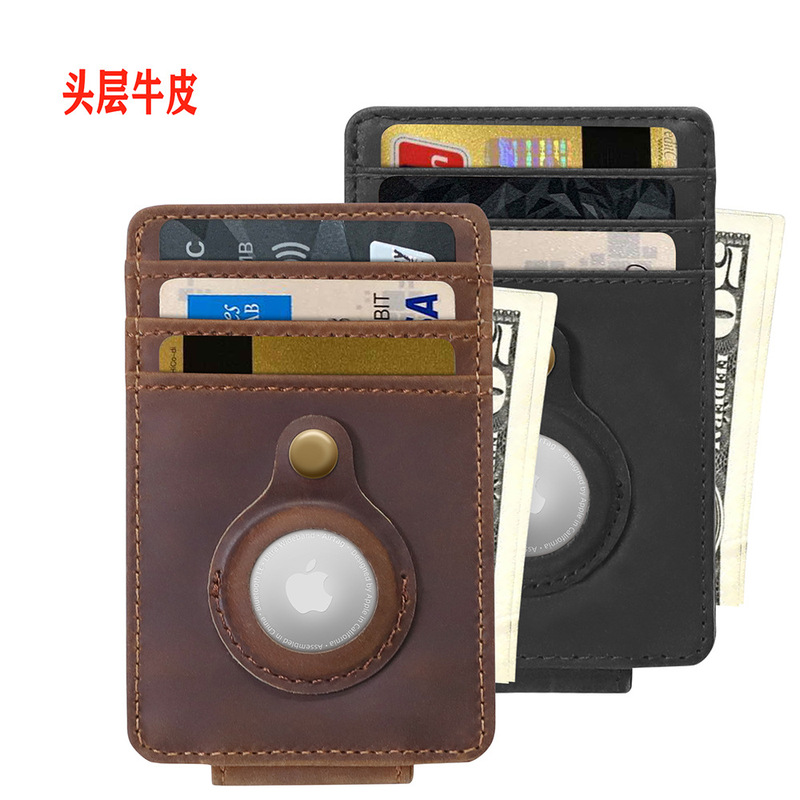 Amazon Anti-theft RFID Apple Tracker Case airtag Locator Leather Card Holder Cow Wallet Wallet Amazon Anti-theft RFID Apple Tracker Case airtag Locator Leather Card Holder Cow Wallet Wallet