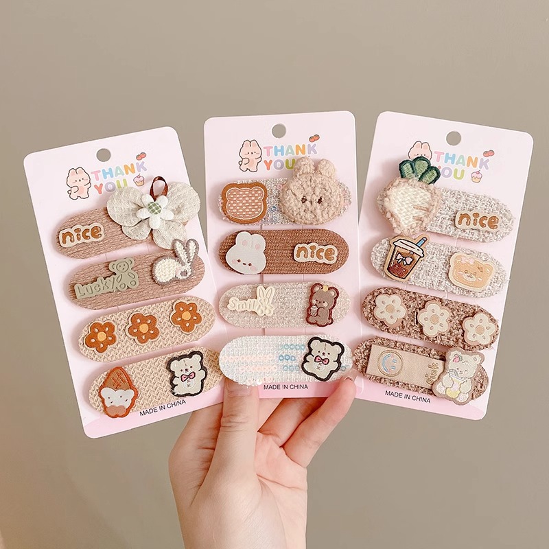 Lindo bebé flequillo pegatinas mágicas pegatinas para niños horquilla de velcro para bebé flequillo de dibujos animados tocado para niñas accesorios para el cabello