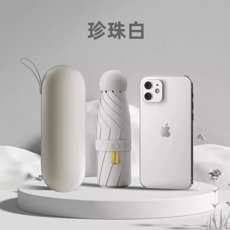 50% de descuento en mini cápsula portátil paraguas solar protección UV paraguas solar regalo publicidad paraguas lote