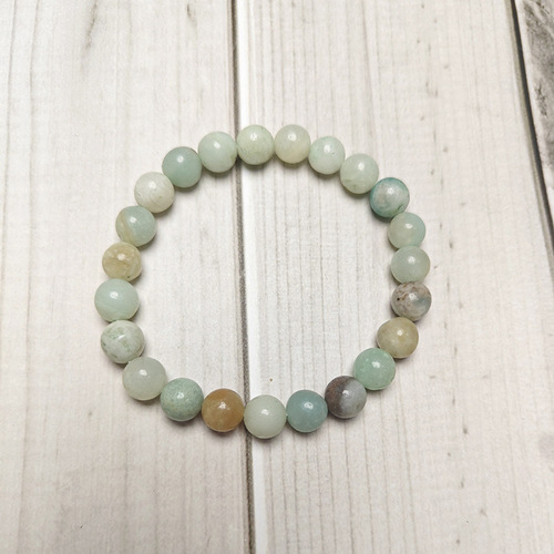 European and American cross-border Temu best-selling stone bracelets 8mm elastic cord malachite agate simple men's bracelet women