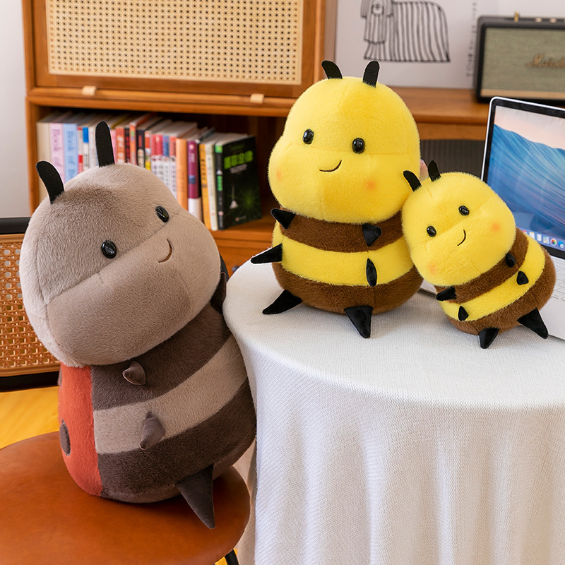 新しいかわいいミツバチのぬいぐるみ七星瓢箪虫人形子供の誕生日プレゼント|undefined