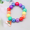 Cartoon bracelet, rainbow children's accessory, metal jewelry