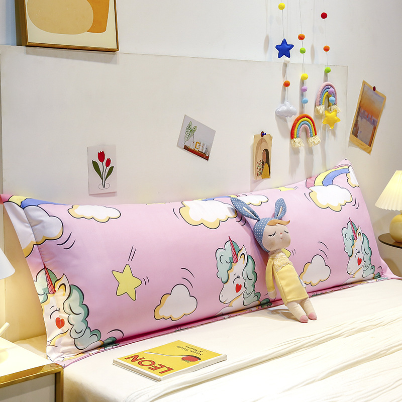 帶枕套雙人長枕頭一體枕芯親子長條1.2米1.5m1.8米夫妻情侶長抱枕