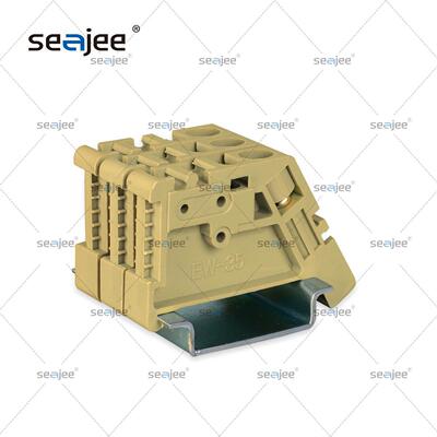 seajee/希捷C45导轨固定件EW35 EUK塑料终端堵头单层双层铁固定件