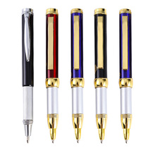 新款伸缩圆珠笔印刷logo商务办公金属签字笔便携迷你袖珍中油笔