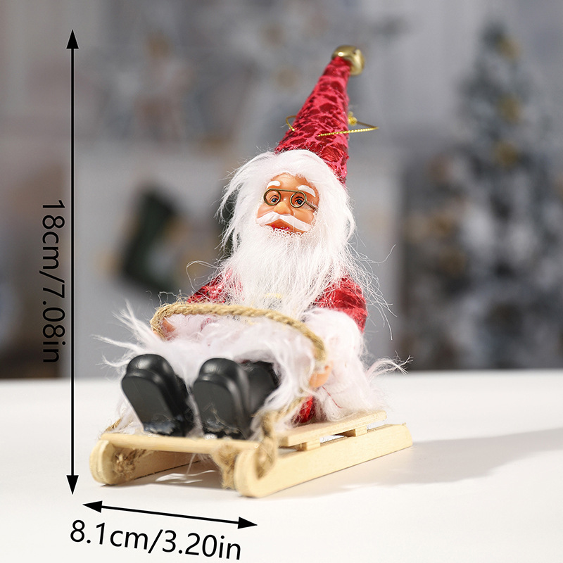 Fabricantes para DIBUJOS ANIMADOS paño felpa Santa Claus muñeca colgante adornos juguetes Navidad decoraciones