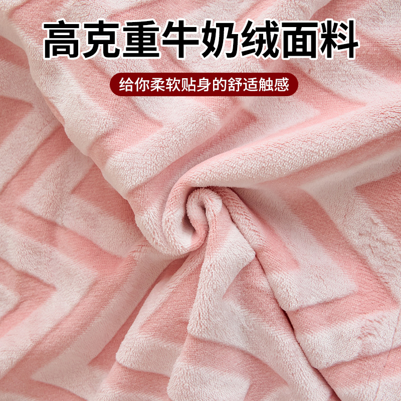 Otoño y invierno engrosado tallado cama de terciopelo cuatro piezas doble cara más edredón cubierta sábanas de terciopelo de coral leche calentamiento cama