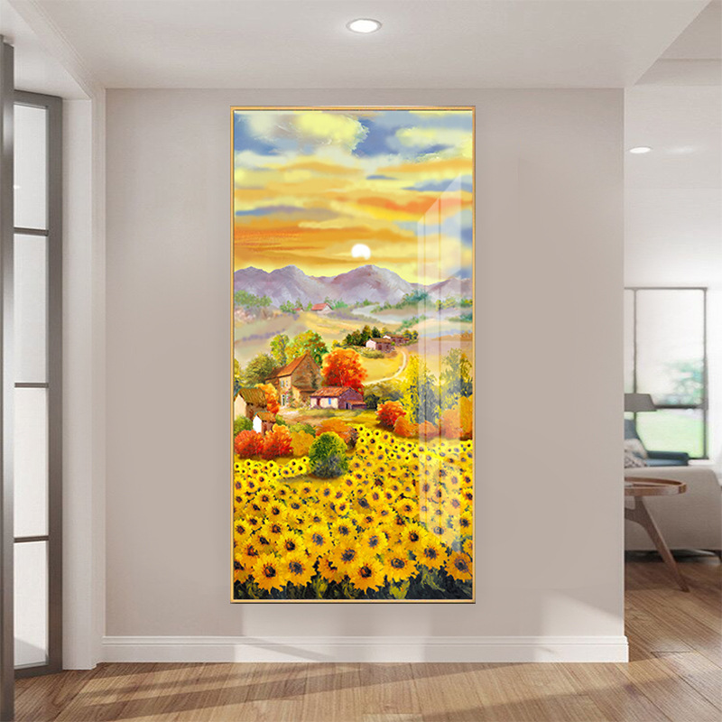 Auténtico Punto de Cruz de la Mona Lisa, Girasol, Estilo Pastoral Patrio, Decoración, Tela Bordada a Mano image 3