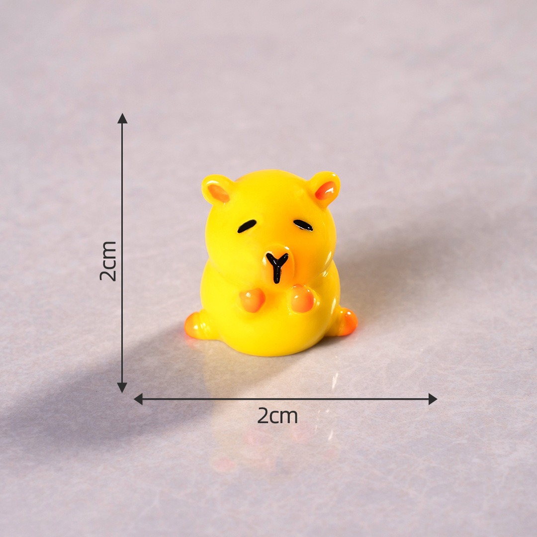 Micro paisaje creativo lindos Dolphin capibara muñeca caja ciega accesorios decoraciones accesorios de escritorio para automóviles