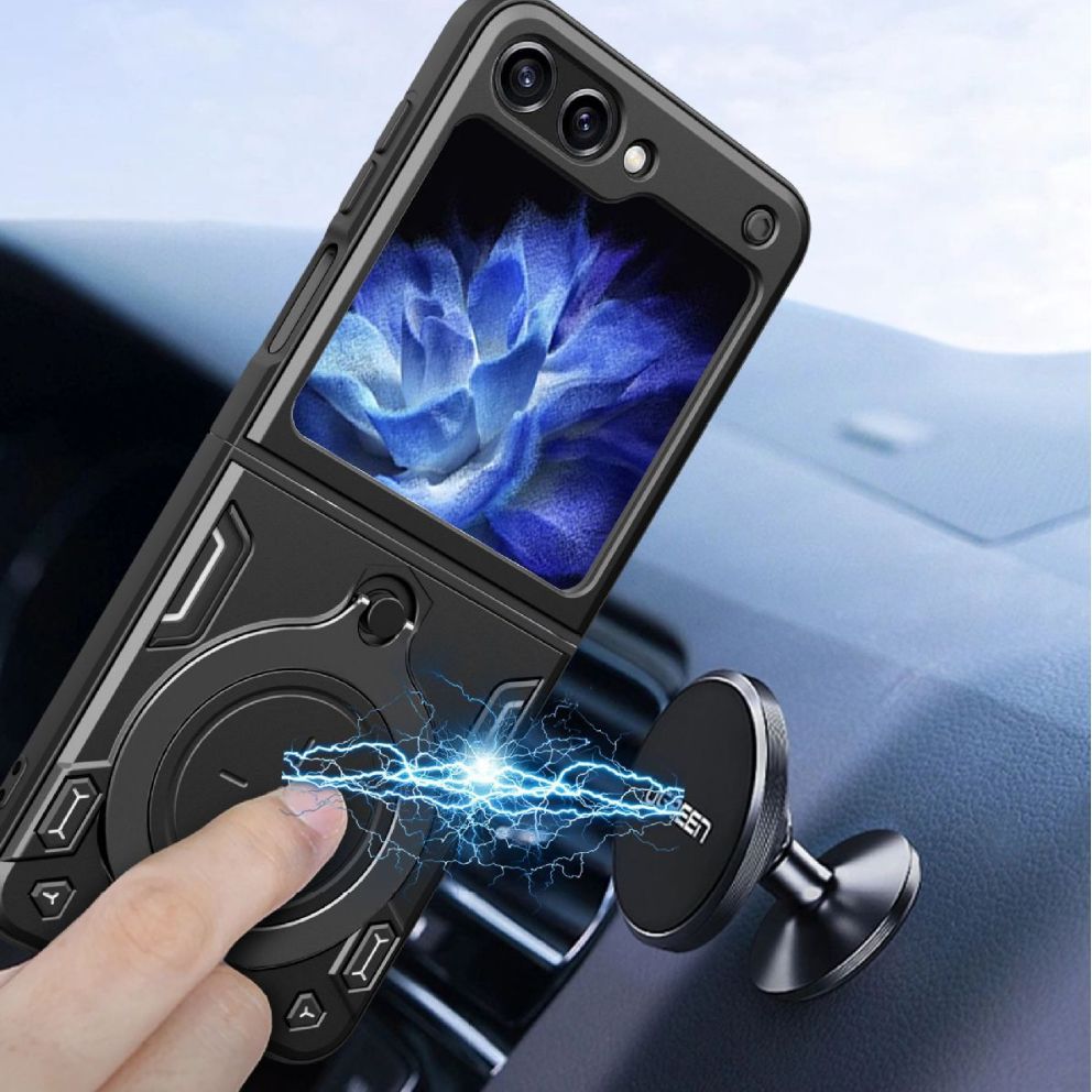 Coque téléphone magnétique avec support pour samsung galaxy z flip_voghion.com