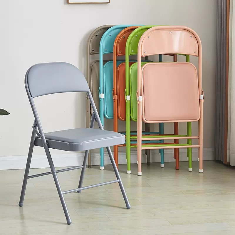 简易折叠椅子靠背椅家用便携办公椅会议椅简易凳子电脑椅培训椅子
