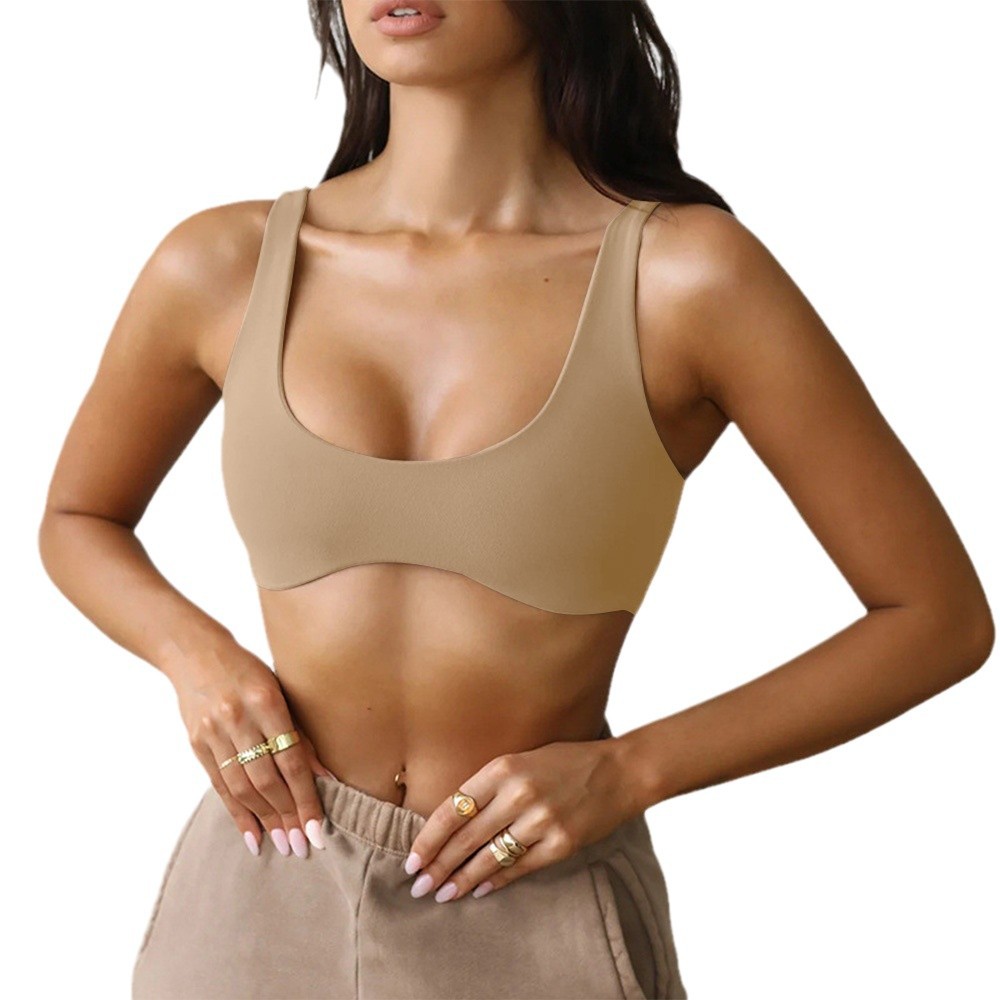 Ropa de yoga Lulu cepillado de doble cara desnuda ropa interior deportiva ajustada entrenamiento de las mujeres corriendo sujetador de yoga fitness de secado rápido