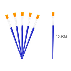 廠家直銷 塑料杆尼龍毛扁平頭筆彩繪筆兒童diy繪畫油畫筆數字畫筆