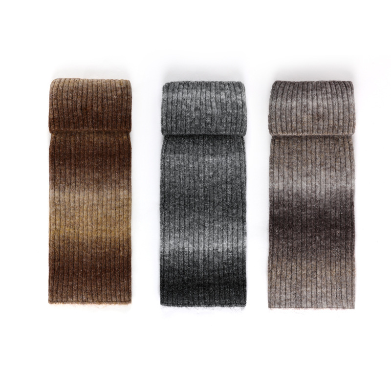 Scaldamuscoli arricciati in stile retrò caldo da donna, con colori sfumati, eleganti coprigambe lunghi in pile lavorato a maglia y2k_voghion.com