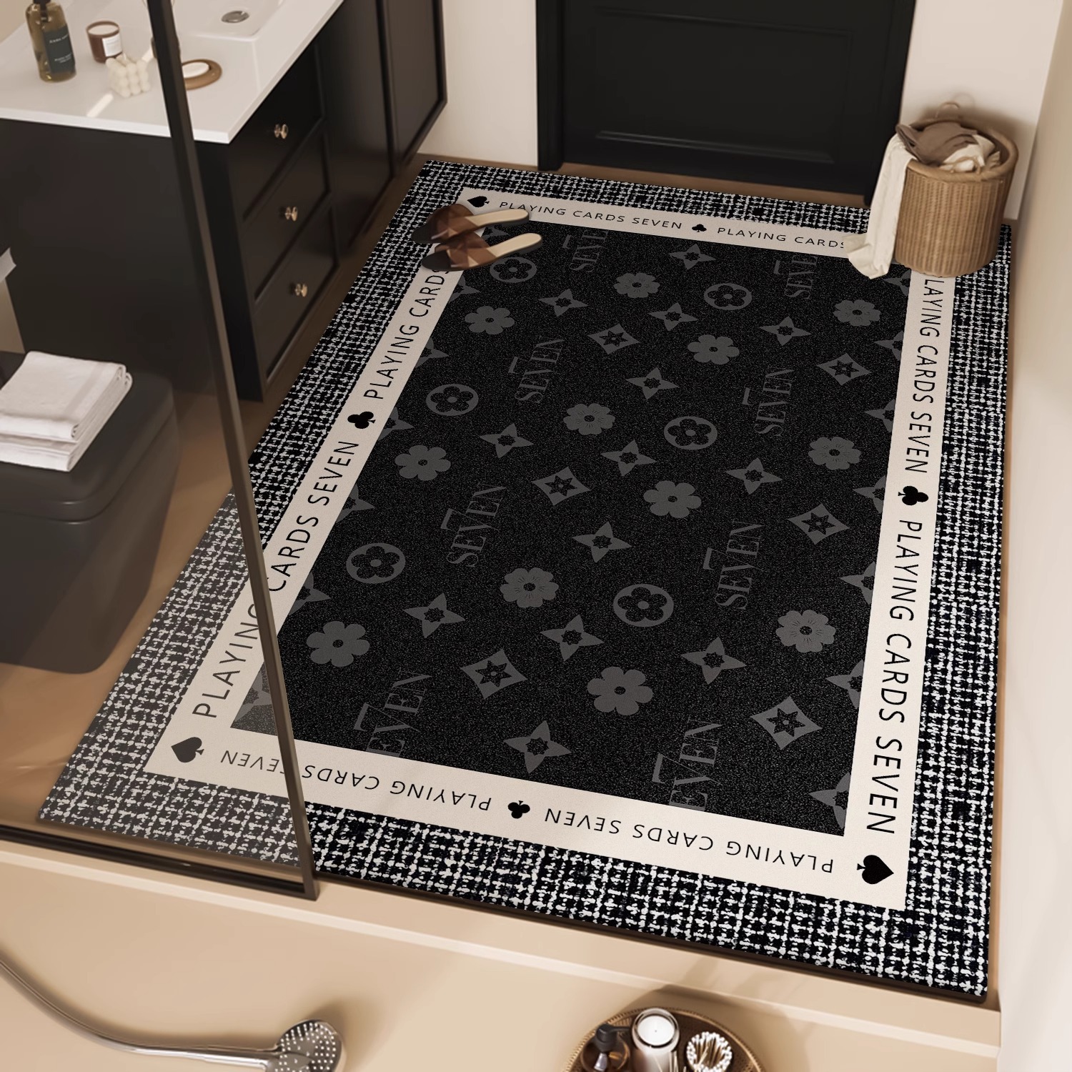 Alfombrillas de baño Alfombrillas de entrada de inodoro antideslizantes y absorbentes de agua