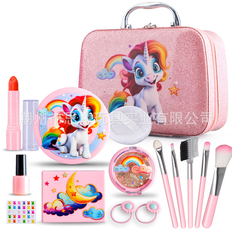 Cross-border simulation make-up play house little girl toy handbag children fake cosmetics dressing toy suit