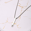 Universal small design necklace stainless steel, fashionable chain for key bag , accessory, light luxury style, simple and elegant design, does not fade, wholesale