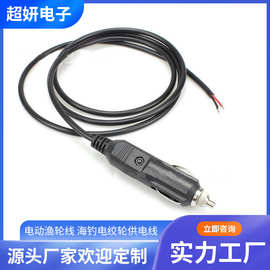 车载点烟器插头带延长线12v24v充气泵车载冰箱通用大功率电源线