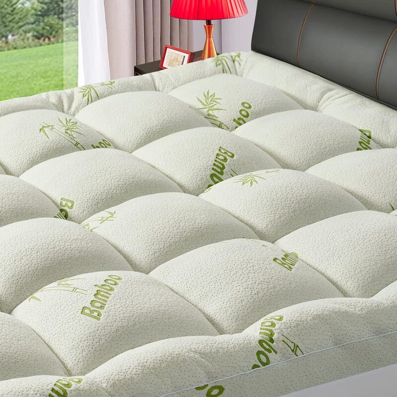 Amazon Premium Viscose Fiber Bamboo Mattress Cover for Back Pain Relief Quilted Thickened Mattress Temu Cross-Border