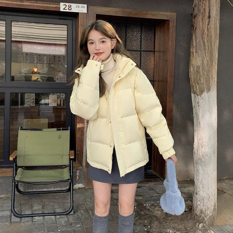 Mm Same Style 2025 Winter New Chinese Style down Jacket for Women, Couple Short Thickened Casual Art Exam Puffer Jacket Coat