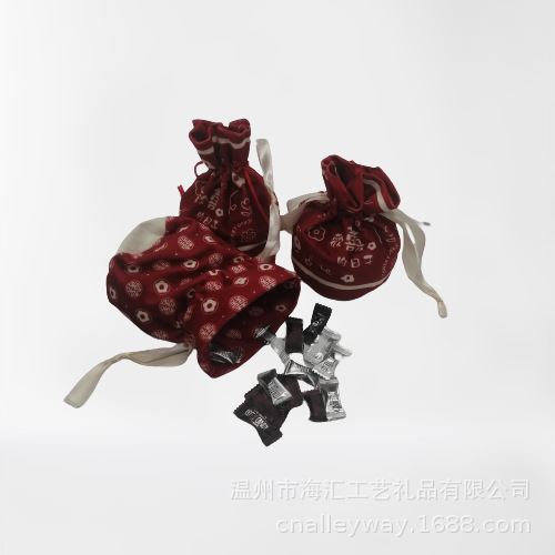 厂家婚庆糖果袋批发新款创意喜糖袋可定 制圣诞袋绒布束口袋