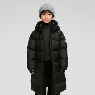 Dan Ding Goose 2025 New Children's down Jacket for Boys and Girls, Thickened Warm Long down Coat