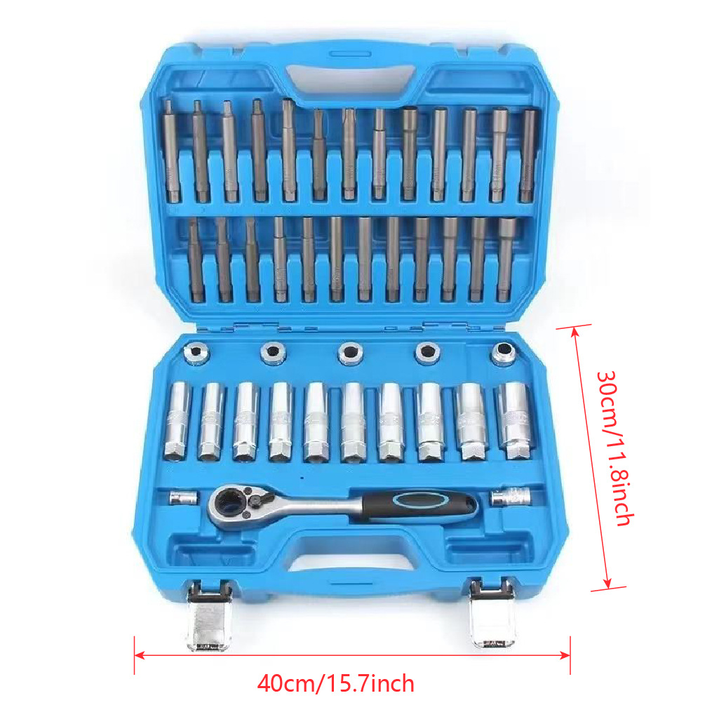 43-Piece Set of Shock Absorber Disassembly Tools, Shock Absorber Tower Top Screw Removal Tool Set
