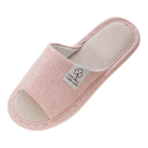 Linen Slippers Women's Four Seasons Home Indoor Mute Non-Slip Breathable Sweat-Absorbing Cotton and Linen Floor Sandals for Men's Summer Household
