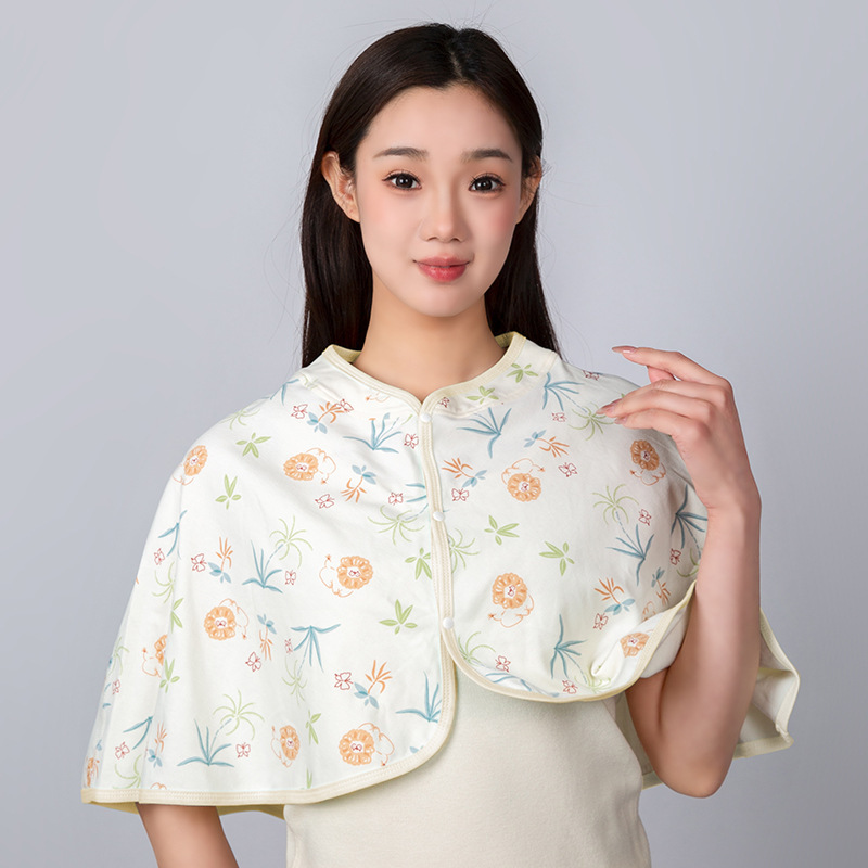 【かわいい淘】夏の産婦月子ストール単層純綿薄手防風マント肩保温座月子|undefined