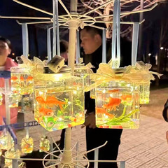 2025年新プロジェクト屋台グッズ発光ネット有名人の瓶魚ナイトマーケット広場ホットセール卸売