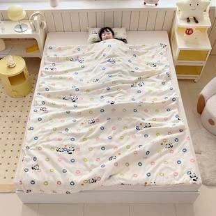 2025 New Children's Bamboo Fiber Anti-Kick Summer Quilt Children's Summer Quilt Air-Conditioned Quilt Sleeping Bag Anti-Kick Quilt