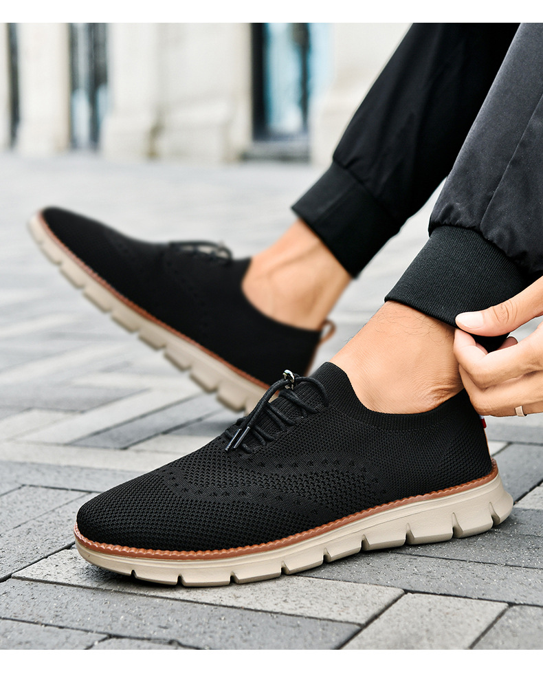 Cross-border Trendy Casual Shoes For Men, Breathable Fly-knit Loafers, Large-size Sports Shoes, In-stock Wholesale And_vogvips.com