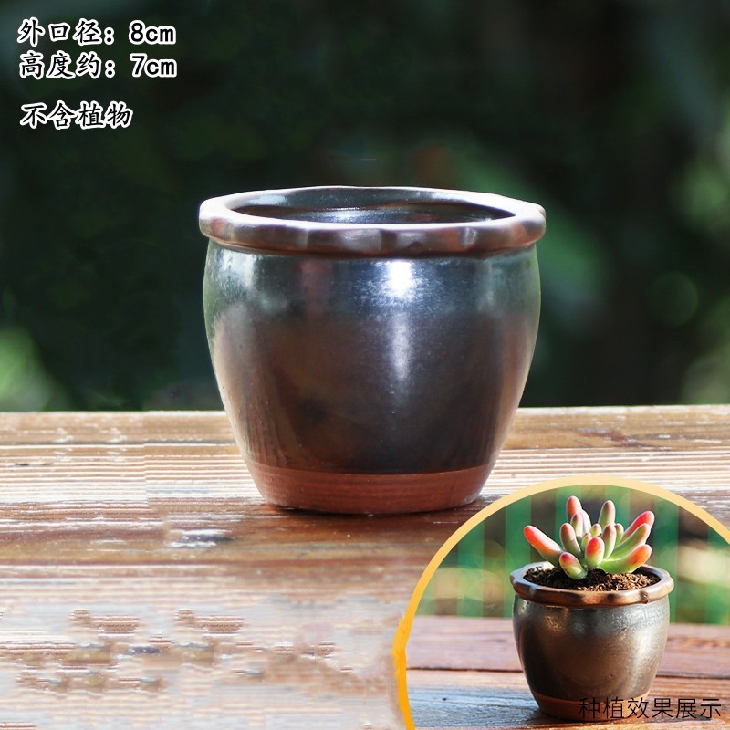 植木鉢の小さい新商品の缶のアイデアの磁器の缶の多い陶磁器の肉のミニ陶のレトロな家庭の陶磁器のたらいの園芸の太い新しいです。|undefined