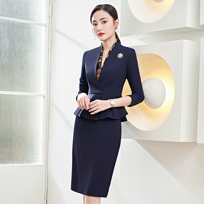 职业套装女时尚高端西服职场通勤西装正装珠宝店工装美容院工作服