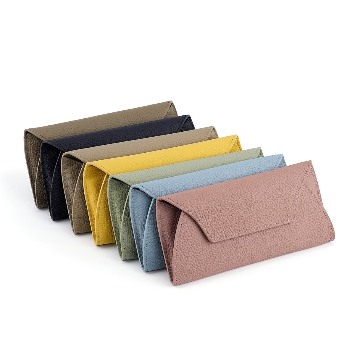 Women's Genuine Leather Long Wallet 2026 New Arrival Ultra-Thin Clutch Niche Design Elegant And High-End - Thumbnail 4