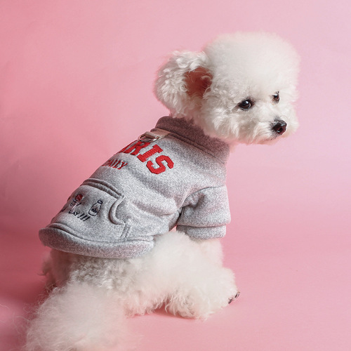 Factory direct supply/foreign trade ready stock pet clothes, dog and cat clothing, autumn and winter Paris daily sweatshirts