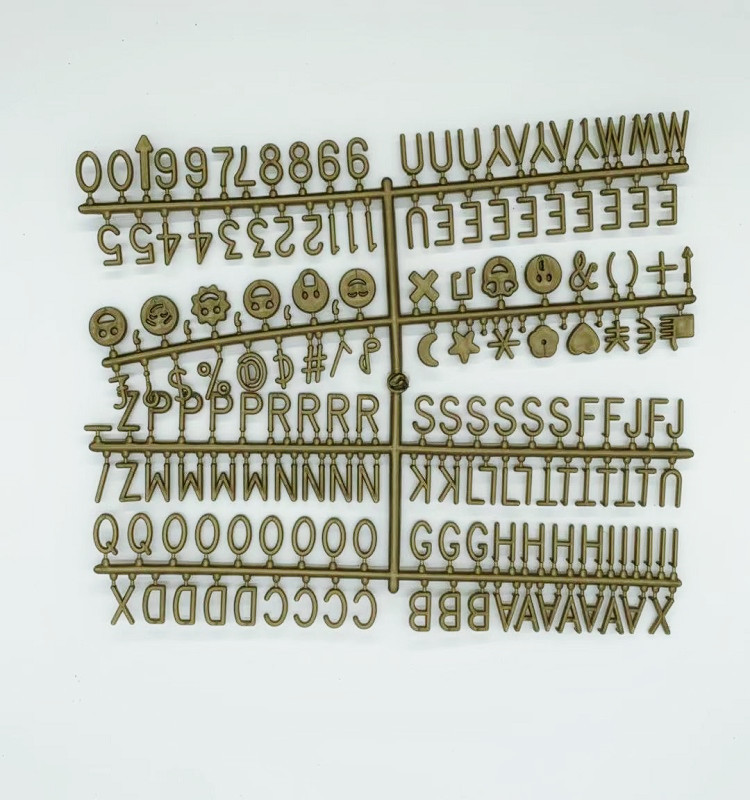 Tablero de fieltro de Amazon tablero de mensajes tablero de letras en inglés fieltro carta de plástico de 0,75 pulgadas 170 pequeño