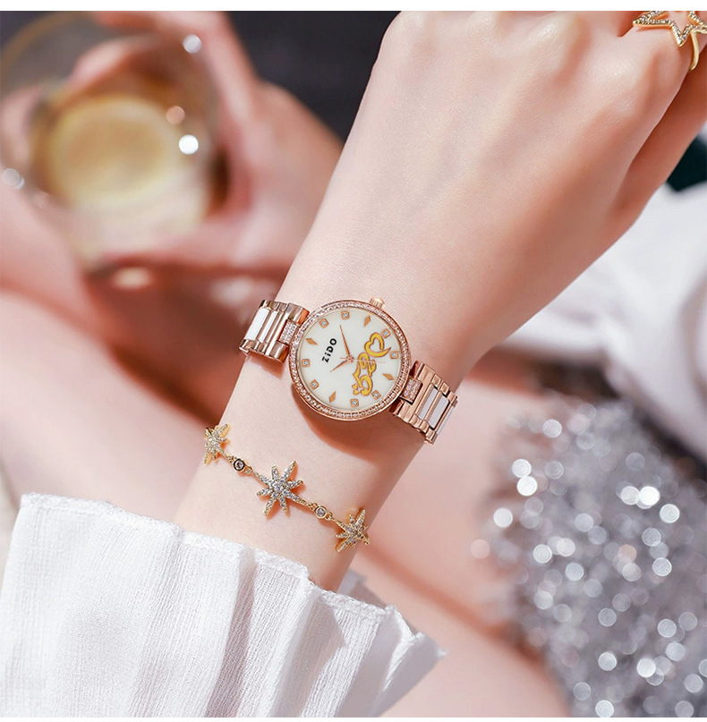 Orologio da donna al quarzo elegante con quadrante rotondo_voghion.com