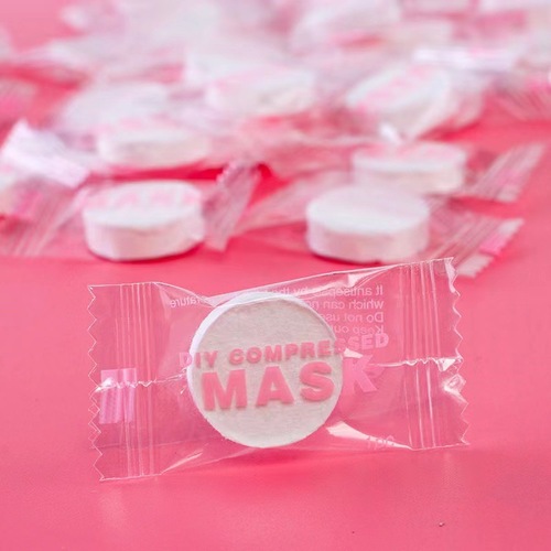 Ultra-thin Water-saving Silk Compressed Mask Paper Disposable Mask Clip DIY Candy Grain Independent Invisible Paper Mask Wholesale