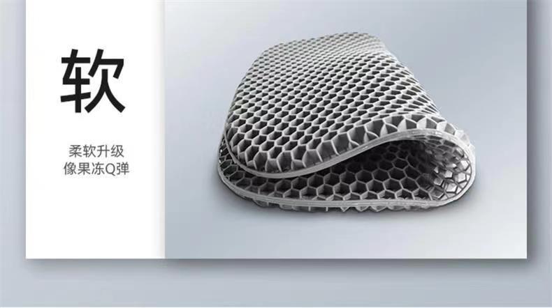 Latex Cushion Summer Ice Cushion Honeycomb Gel Seat Cushion Office Sedentary Silicone Butt Cushion Car Cooling Seat Cushion