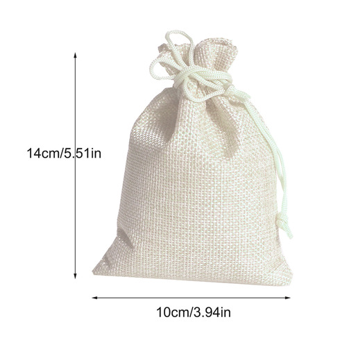 Cross-border burlap drawstring pocket wedding party gift bag Christmas jewelry bag diy burlap bag drawstring pocket