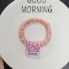 Cute cloth label Sanrio small intestine color tie hair ring hair ring candy color hair rope folds tsar jade dog rubber band