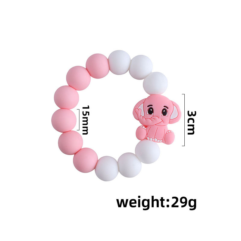 Nuevo DIY creativo de dibujos animados de silicona juguete bebé animal de dibujos animados aguacate pulsera de silicona teether stick