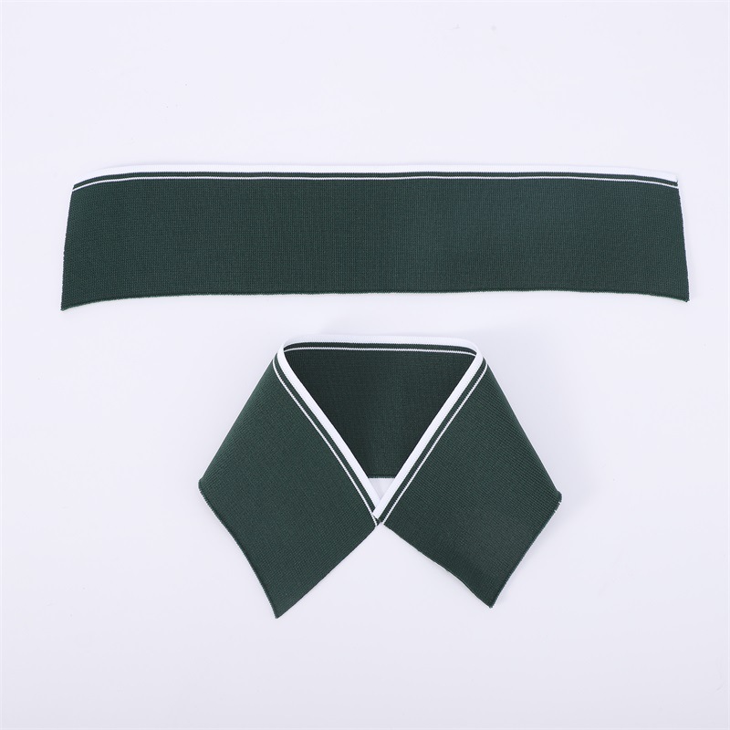 现货涤纶针织四平polo衫领袖罗纹布校服服装辅料定 制横机针织布