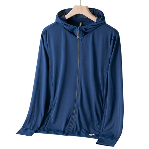 Camouflage couple sun protection clothing men's summer anti-UV skin clothing women's sports ice silk long-sleeved hooded jacket wholesale