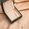 Necklace stainless steel, fashionable accessory, chain for key bag , suitable for import, simple and elegant design