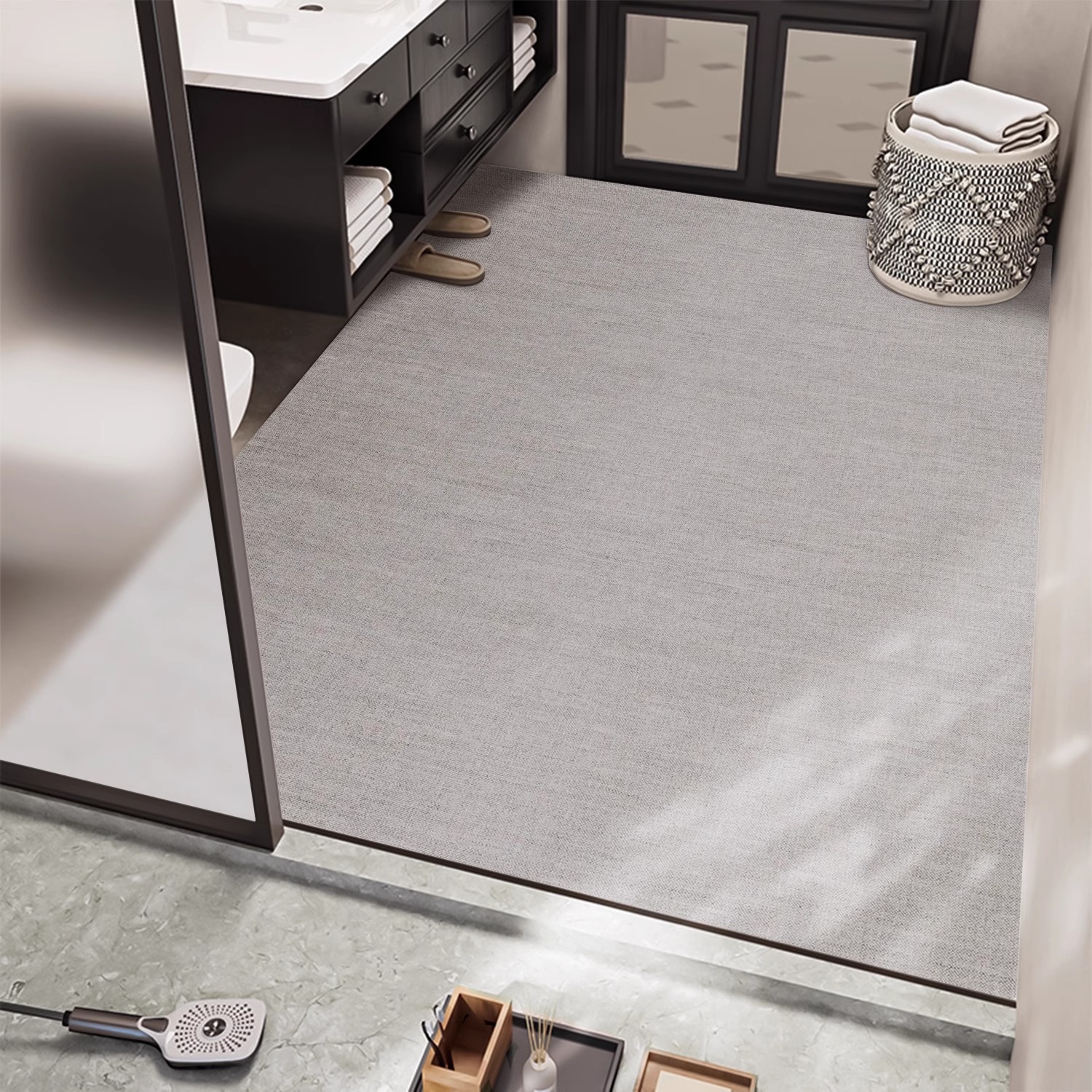 Alfombrillas de baño Alfombrillas de entrada de inodoro antideslizantes y absorbentes de agua