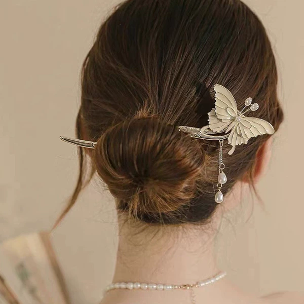F0645 dripping oil butterfly hairpin
