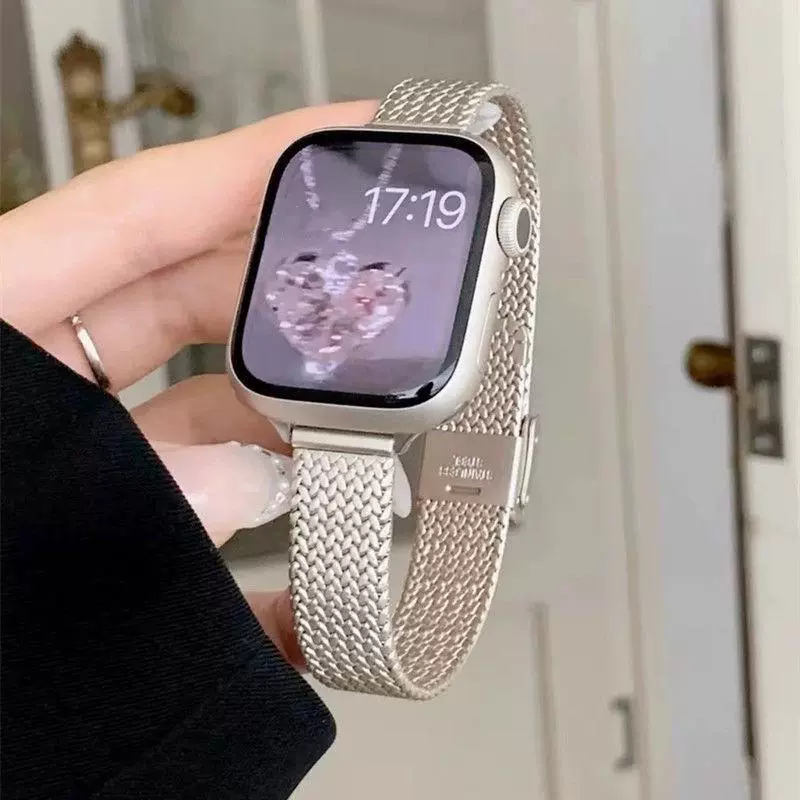 Светло-стальной цвет подходит для Apple Apple SE лента iwatch8 поколения 764321 металл нержавеющая сталь ремешок 45 мм