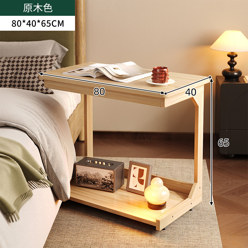 Mesita de noche, dormitorio doméstico, madera maciza extraíble 2025, nueva creatividad en lugar de un lado pequeño, estante de cabecera
